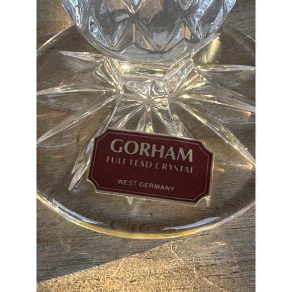 VTG Gorham Crystal King Edward 8'' Bud Vase Made in West Germany‎ - Picture 2 of 10